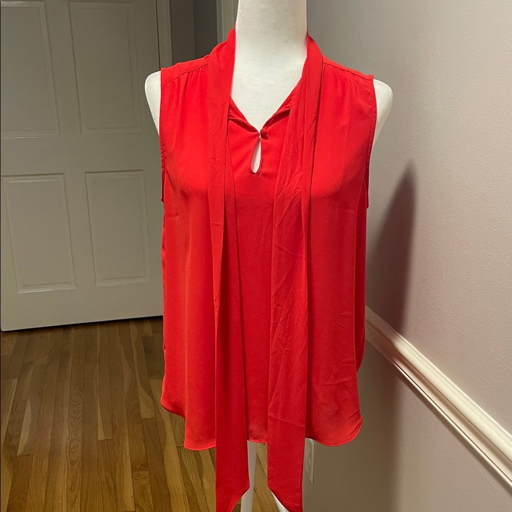 J Crew Elegant Red Sleeveless Blouse